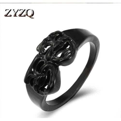ZYZQ 2021 Old-Fashioned Happy Smiley Face Ring for Neutral Punk Mens Ladies Party Retro Finger Ring Jewelry Wholesale