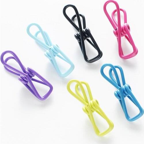 10pcs Multi-function Clothespins Metal Storage Clip Household Organizer Accessories