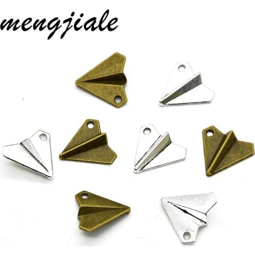 20pcs Tibetan Silver Plated Aircraft Charms for pendant necklace DIY 19*17*4mm