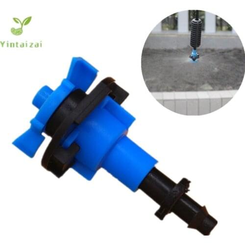 50PCS 360Degree Rotary Sprinkler Hanging Fog Nozzles With 1/4" Barbed Greenhouse Garden Micro Drip Irrigation Fitting