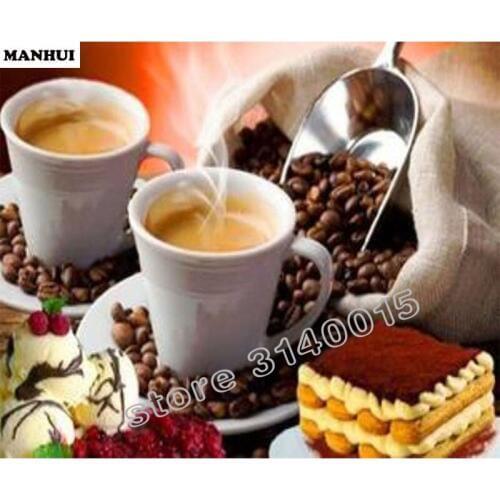 Diamond Painting Spuare Rhinestone Pasting Decorative Paintings Diamond Embroidery Coffee Cross Stitch Home Decoration BAC079