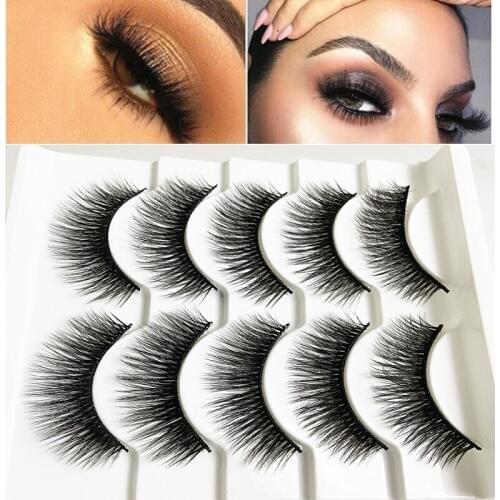 AY 8/5 Pairs Beauty lashes Eyelashes Mink 2020 New 3D Mink lashes Womans Makeup Tools Wholesale Eeyelashes Mink lash Vendors