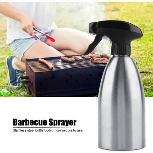 Barbecue Sprayer Stainless Steel Portable Barbecue Oil Sprayer for Kitchen Outdoor BBQ Cooking Tool