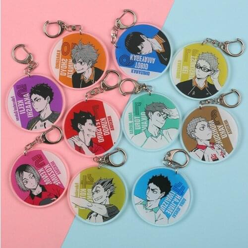 Haikyuu Kenma Kozume Hinata Shoyo Brelok Acrylic Figure pendant keychain Keyring Collection Model Toy Cosplay