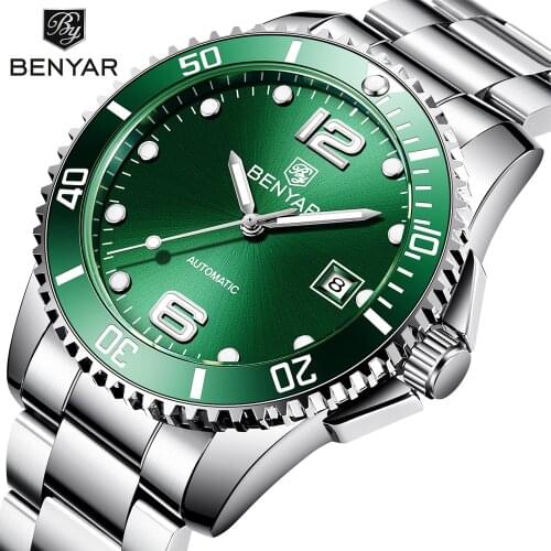 BENYAR Mens Mechanical Watches Automatic Men Watches Top Brand Luxury Business watch men WristWatch Military Relogio Masculino