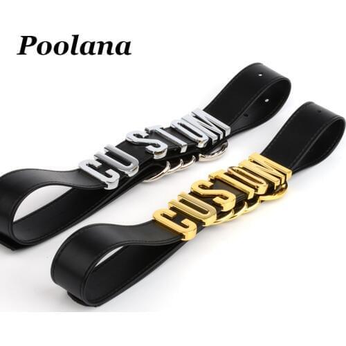 Customised Letter Waist Belt Unisex Men Women Bondage Word Name Belt Straps Faux Leather Custom to made Cosplay