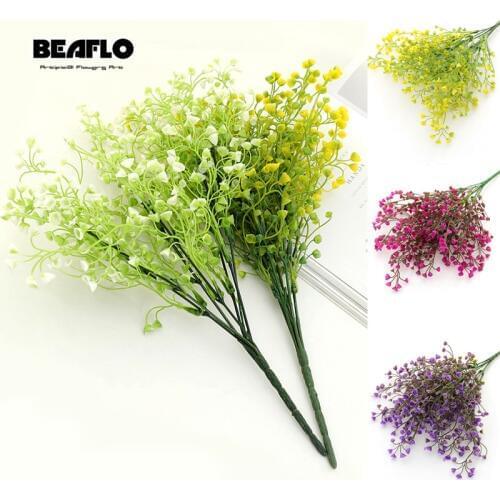 1 Bouquet DIY Artificial babys breath Flower Gypsophila Fake Silicone plant for Wedding Home Party Decorations