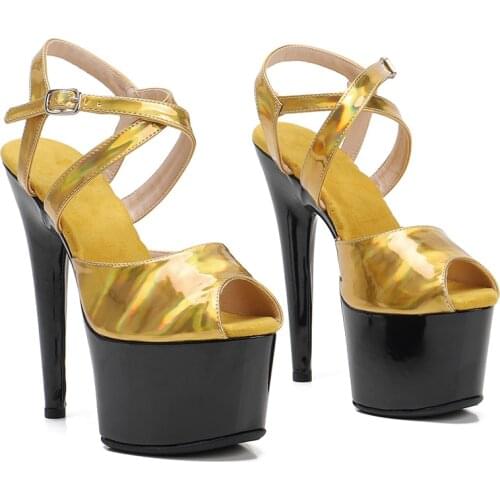 Leecabe 17cm/7inch mouthKiss Heels fancy pole dance lady shoe high heel platform pole dance shoes