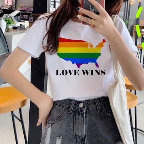 Summer Female Tops 2021 T Shirt Women T-Shirt Love Wins Print Short Sleeve Funny Cute Tee tshirt female Top Tees