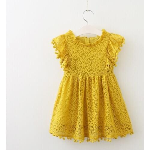 Menoea Girls Dress 2020 New Summer Kids Bright color Cute Lace Dress Children Sleeveless Princess Children Clothes Dresses