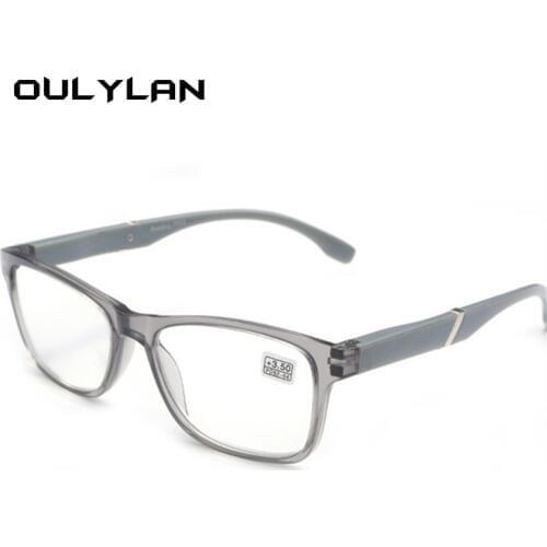 Oulylan Men Women Fashion Hyperopia Reading Glasses Resin Lens Presbyopic Reading Glasses 1.5 +2.0 +2.5 +3.0 +3.5+4.0