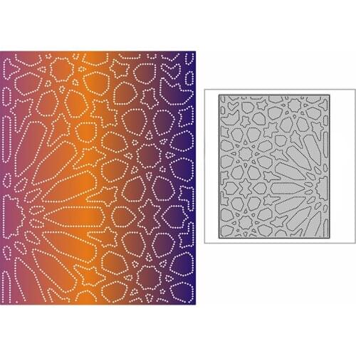 New Spotted Flower Rays Background Plate Craft Embossing Mold 2021 Metal Cutting Dies for DIY Scrapbooking Album Card Making