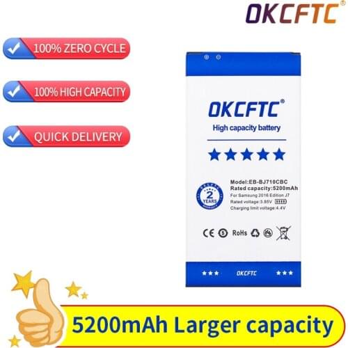 EB-BJ710CBC Original OKCFTC 5200mAh Battery for Samsung 2016 Edition J7 SM-J7109 J7108 J7008 J7009 J700F J710 J710F J710FN J710M