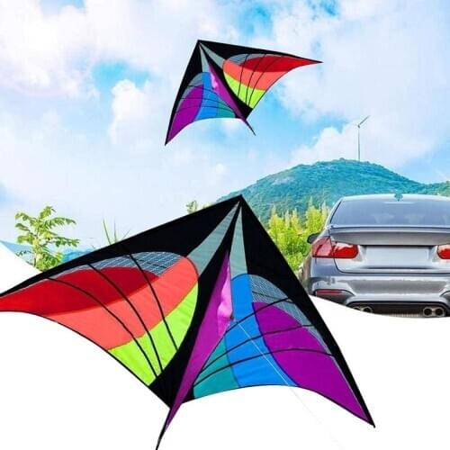 Outdoor Triangle Kite Flying Toy Large Size Single Line Flying Kite With 30m Line Children Single Line Triangle Kite Outdoor Toy