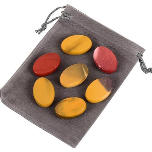 Mookaite Palm Stone Oval 30*20 Crystal Mineral Polishing Slices Chakra Set Tumbled Stone Reiki Healing Pocket Therapy Geometry