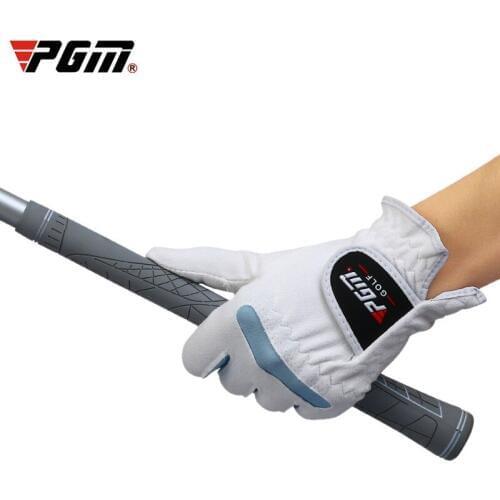 PGM Golf Gloves Lady Left Right Hand Adjustable Breathable Womens Fiber Cloth Outdoor Sports Full Finger Gloves