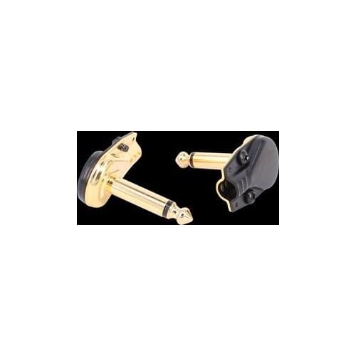 Gold Plated 6.35 mm Mono 2Pole Jack 90Degree Right Angle L Type Plug 6.35mm Guitar Phono Pancake 1/4 Inch Connector