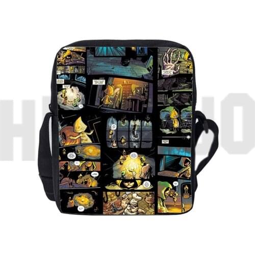 Zipper Little Nightmares 2 Handbags Children 3D Print Anime Crossbody Bags for Teenage Shoulder Bag Cartoon Pack Purse Boys