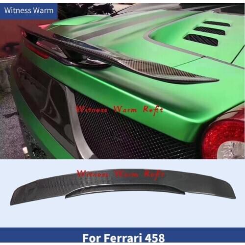 Carbon fiber rear spoiler for Ferrari 458 FRP rear wing for Ferrari 458 Rear Wings Trunk Lip Spoiler body kit