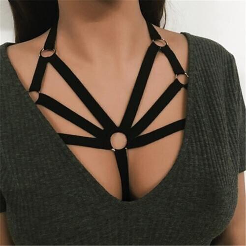 Women Bandage Bra Elastic Cage Bra Lace Lingerie Sexy Hot Erotic Openwork Bustier Lingerie Open Cup Push Up Bra Drop Shipping