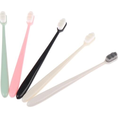1pcs Ultra-fine Toothbrushes Wave Nano Million Bristles Micro Soft Tooth Brush With Holder Portable Oral Care Eco Product Kit