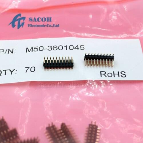 10PCS/lot M50-3601045 M50-3601042 M50-3600142 M50-3600242 M50-3600542 M50-3600742 M50-3600842 1.27mm DIL VERTICAL SMT PIN HEADER
