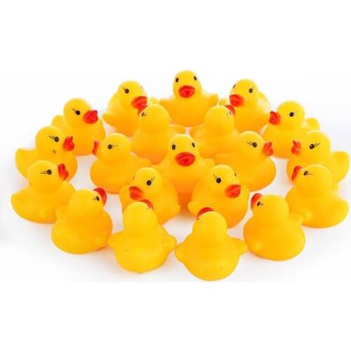 10pcs/lot Cute Baby Kids Squeaky Rubber Ducks Bath Bathe Room Water Fun Game Playing Newborn Boys Girls Toys for Children