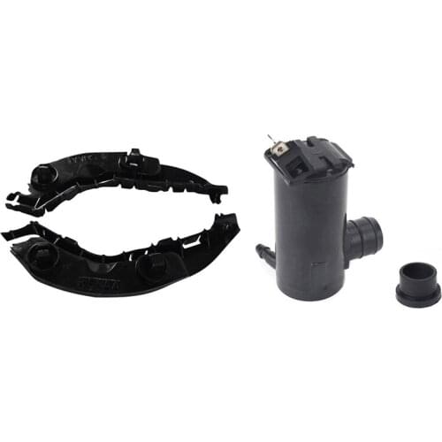 2 Pcs Car Front Bumper Bracket & 1 Pcs Windshield Washer Pump