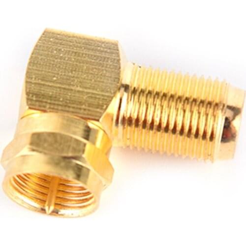 2020 Brass Adapter RF SMA Male Jack To RF SMA Female Jack Screw Thread Connector 90 Degrees Right Angle RF SMA Adapter