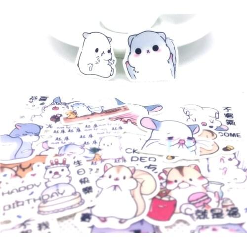 40 Pcs Cute squirrel Sticker for kids toys book phone School Supply Fashion Decoration Vinyl Decals DIY Stickers scrapbooking