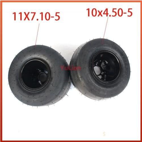 5 inch 10x4.50-5 front wheel or 11x7.10-5 rear wheel go kart tire DIY four wheel go kart ATV UTV four wheel car four wheel