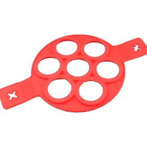 7 Grids Pancake Maker Non Stick Flippin' Fantastic Pancake Pan Flip Breakfast Maker Eggs Omelette Flipjack Tools silicone mold