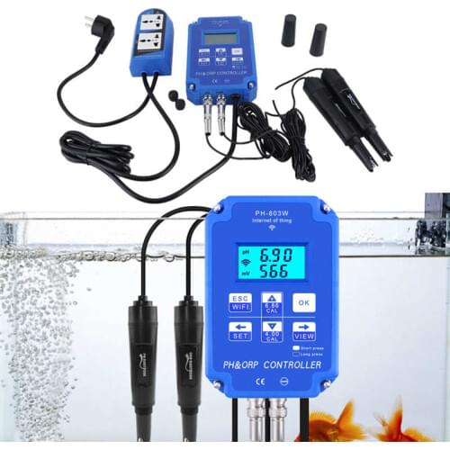 AC 230V PH-803W WIFI ORP/PH Meter Controller Online Water Quality Monitor Corrosion Resistant