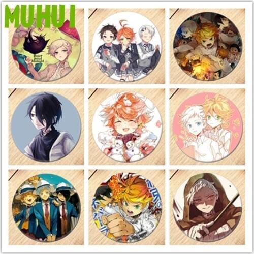 Free Shipping Anime The Promised Neverland Brooch Pin Cosplay Badge For Clothes Backpack Decoration Childrens gift B008