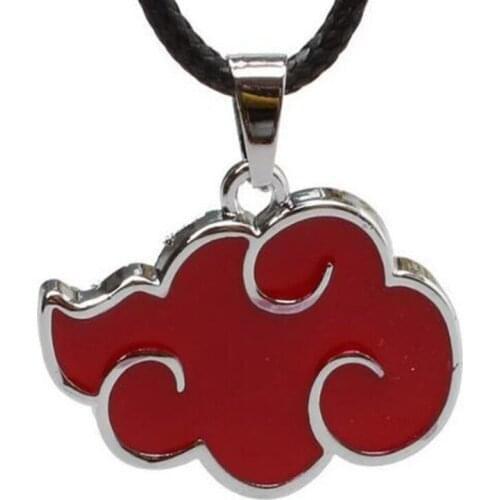 Anime Jewelry Cosplay Accessory Akatsuki Organization Red Cloud Sign Metal Unisex Pendant Trendy jewelry Women Men Necklace