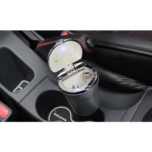 Car styling Auto ashtray with LED light Case For Renault Koleos Fluenec Sandero Latitude Kadjar Captur Talisman Megane RS