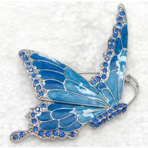 Rhinestone Enamel brooch Butterfly Pin brooches C2038 B