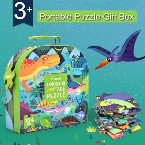 Paper Puzzle Human Geography Jigsaw Puzzle Game Education Toys for Children Puzzle with Box Kids Gift