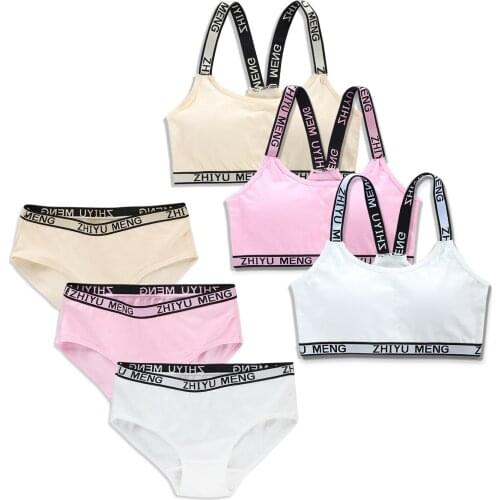 Girls' bra training bra suit without steel ring sling vest underwear underpainting childrens sports bra wrapping