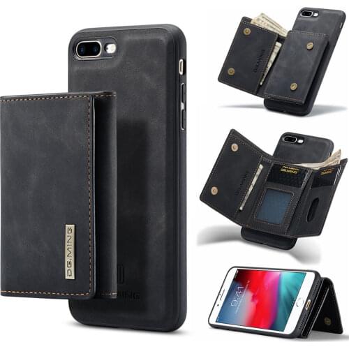 Case For iPhone 7 8 Luxury Magnetic Leather Flip Wallet Phone Case For Credit Card Wallet Shockproof Card Wallet Cover