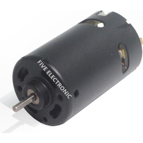Large Torque Black Ferromagnetic 550 DC Motor Strong Cooling Fan 7.4V High Speed for the Model of Boat/Car