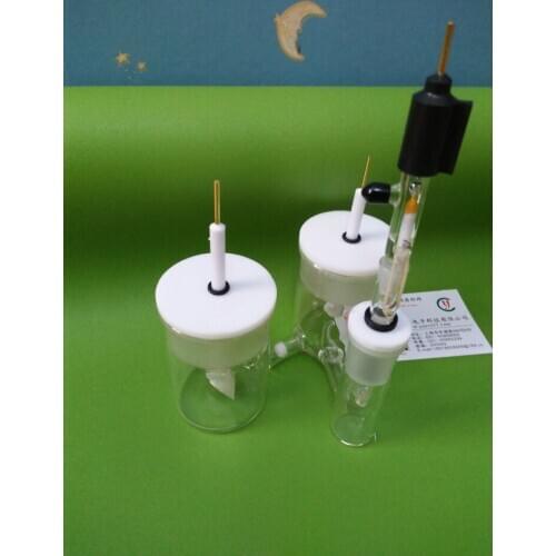 Three-port H-type electrolytic cell Chemical reaction cell Conventional H-type three-port electrolytic cell with capillary filte