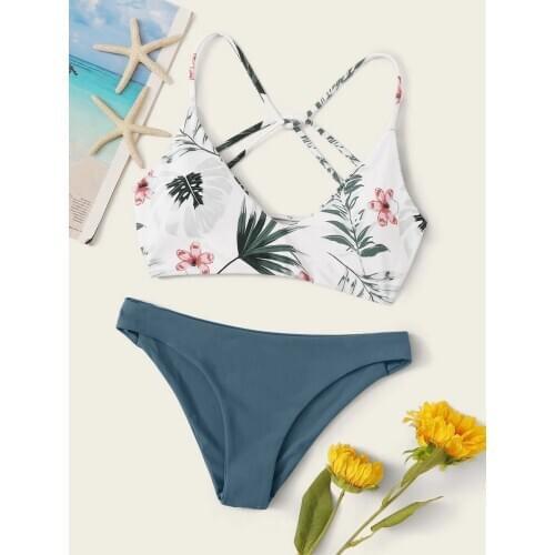 Printed Bikini Set Push-up Swimwear Women 2020 Sports Swimwear Bikini Sexy Backless New Swimsuit