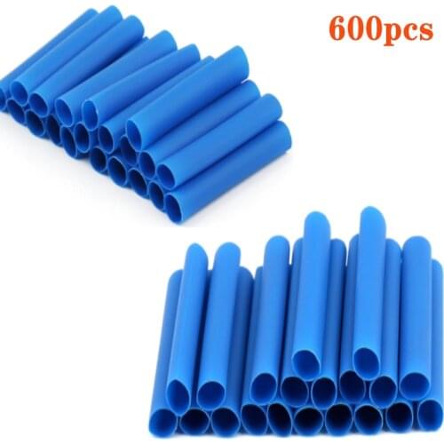 600 pcs/bag Polyolefin Shrinking Assorted Heat Shrink Tube Wire Cable Insulated Sleeving Tubing Set 2mm/2.5mm/3mm Blue
