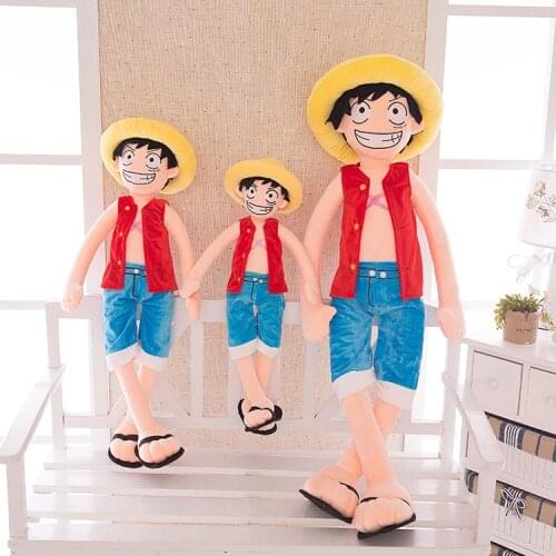 [Funny] Large size 85cm ONE PIECE Luffy Plush Suffed Toy Doll Childs friend soft cotton Luffy model Hold pillow kids/baby gift