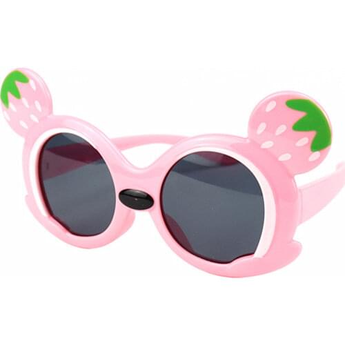 Toddler Summer Accessories Kids Baby Girls Beach Child Baby Sun Outdoor Colors Sweet Heart Fruit Shape Fashion Round Sunglasses