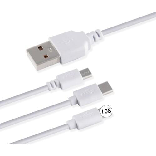 Multifunctional 3 in 1 Cable Type-C Fast Charger For iPhone Micro 1M Charging Cabl