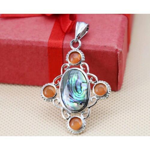 29*36mm Fashion Ethnic Chic abalone Natural Abalone seashells sea shell pendants Embroider design DIY girl jewelry making gifts