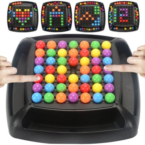 Puzzle Chess Board Games Set Kids Adults Interaction Rainbow Ball Elimination Game Christmas Birthday Gift for Boys Girls