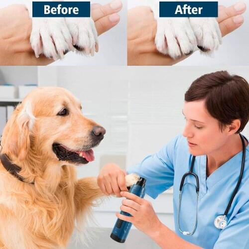 Pet Nail File Electric Claw Trimmers Dog Nail Grinder with 2 LED Light 2-Speed Electric Pet Nail Trimmer Low Noise Painless